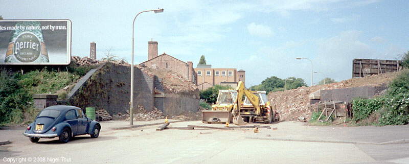 Beaumont Leys Lane bridge, GCR, under demolition