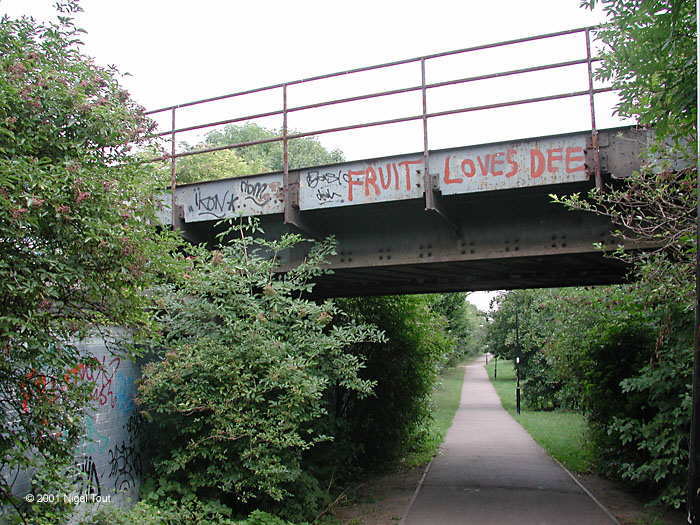 Bridge on ex-Midland railway over the Great Central Way, Leicester