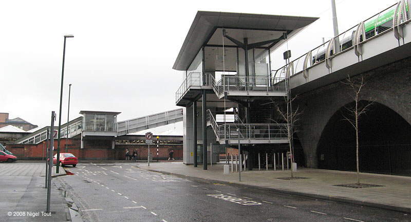 NET terminus on GCR viaduct, Nottingham