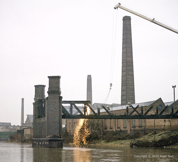 bridge, GCR, under demolition  bridge, GCR, under demolition