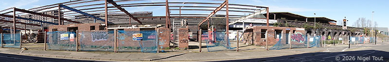 Vehicle workshops demolished Vehicle workshops demolished